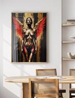 XXL Glasschilderij | Nude Golden Angel - 6 sizes, Oorspronkelijke maker, Verzenden, Nieuw, 125 cm of meer