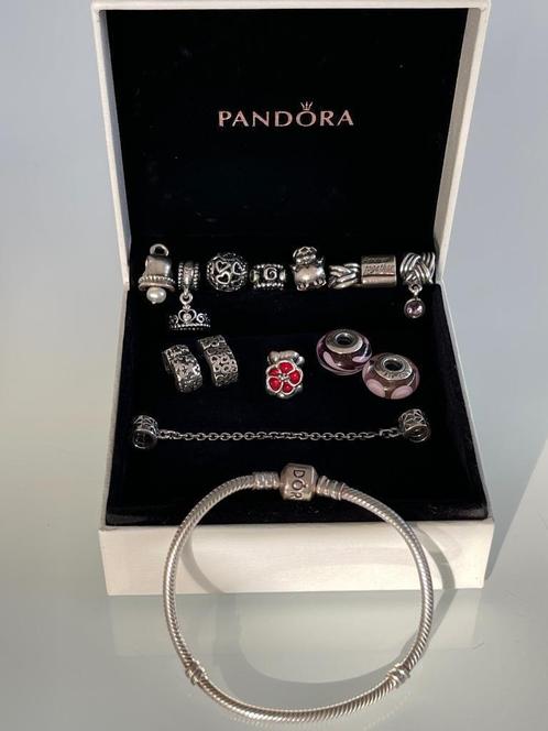 Pandora Armband Zilver, Handtassen en Accessoires, Armbanden, Gebruikt, Zilver, Zilver, Met bedels of kralen, Ophalen of Verzenden