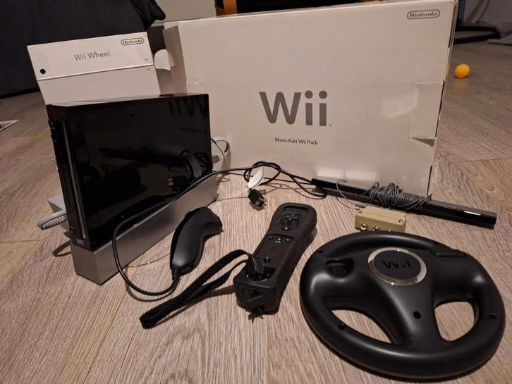 Nintendo wii nieuwstaat, Games en Spelcomputers, Spelcomputers | Nintendo Wii, Zo goed als nieuw, Met 1 controller, Met stuurtje