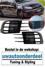 Glans Zwarte Mistlamp Grill Bumper Geschikt Voor VW Golf 6 G, Auto diversen, Tuning en Styling, Verzenden