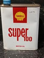 Vintage olieblik Shell super 100, Verzamelen, Merken en Reclamevoorwerpen, Ophalen of Verzenden, Zo goed als nieuw