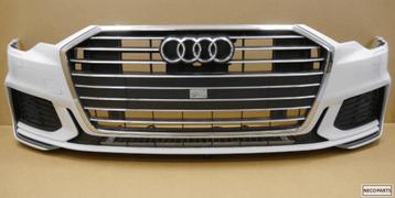 AUDI A6 C8 BUMPER ORIGINEEL 6xPDC S-LINE KLEUR LS9R