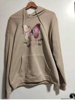 Beige sweater trui met capuchon vlinder, Kleding | Dames, Truien en Vesten, Ophalen, Gedragen, Maat 38/40 (M), Beige