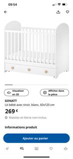 Lit bébé IKEA, Utilisé