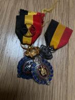 2 médailles du travail belge 1er et 2eme classe, Timbres & Monnaies, Pièces & Médailles