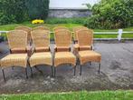Lot van 8 gevlochten mooie rieten stoelen aan prikprijs !, Ophalen, Gebruikt