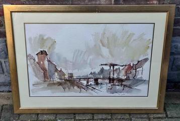 Aquarelle signe José van gucht beschikbaar voor biedingen