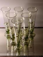 6 mondgeblazen Venisiaanse longdrink glazen, Antiek en Kunst, Ophalen of Verzenden