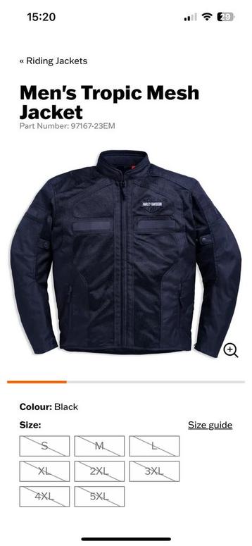Harley Davidson Tropic Mesh Jacket (zomer doorwaai jas) beschikbaar voor biedingen