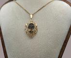 Pendentif vintage en or avec topaze fumée. 2025/873., Envoi, Or, Pendentif, Avec pierre précieuse