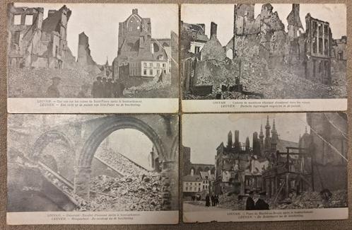 Leuven, Louvain, bombardementen 14-18, Verzamelen, Postkaarten | België, Ongelopen, Vlaams-Brabant, Voor 1920, Ophalen of Verzenden