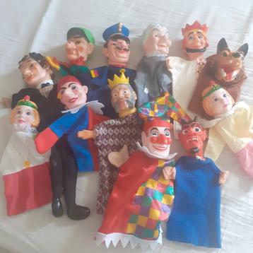 Retro handpoppen poppenkastpoppen (K) beschikbaar voor biedingen