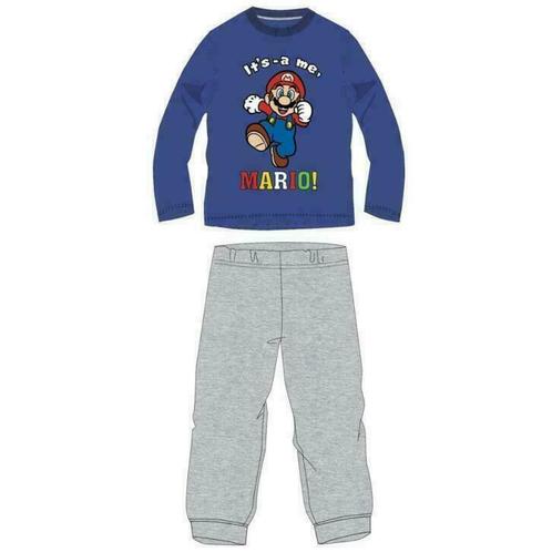 Super Mario Pyjama - Blauw/Grijs - Maat 104, Enfants & Bébés, Vêtements enfant | Taille 104, Neuf, Garçon, Vêtements de nuit ou Sous-vêtements