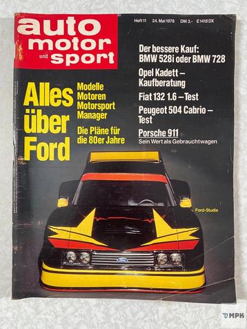 Auto Motor Und Sport Magazin 24 Mai 1978 #11 Ford beschikbaar voor biedingen