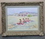 Albert RIGAUX, een zonnige dag op het strand, Antiek en Kunst, Ophalen of Verzenden