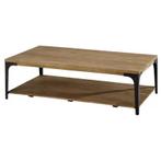 Metropolis - Table basse en manguier massif et métal L130, Maison & Meubles, Enlèvement, Comme neuf, Métal