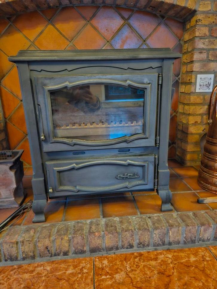 Allesbrander Efel (hout en kolenkachel incl kolenbunker), Huis en Inrichting, Kachels, Gebruikt, Vrijstaand, Allesbrander, Hout