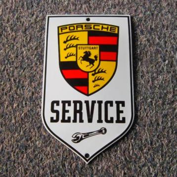 Emaille Schild PORSCHE Dealer Reclamebord Plaque Logo Wapen beschikbaar voor biedingen