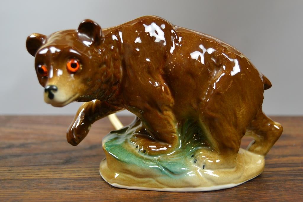 Antiek Parfumlampje bruine Beer (1930-1950), Antiek en Kunst, Antiek | Verlichting, Ophalen of Verzenden