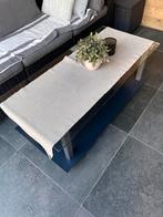 Moderne salontafel 115 x 55 cm, Ophalen, Zo goed als nieuw, Glas