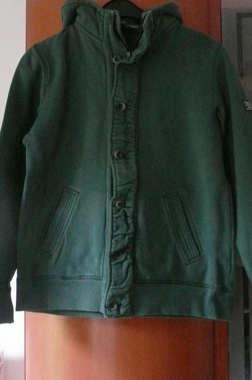 Groene sweatervest met kap Far in Style JBC (K188), Kinderen en Baby's, Kinderkleding | Maat 176, Gebruikt, Jongen, Trui of Vest
