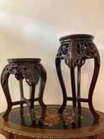 2 oude Chinees tafels 65 en 50 cm hoog, Ophalen