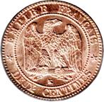Frankrijk 2 cent Keizer Napoleon III 1862, Frankrijk, Ophalen of Verzenden, Losse munt