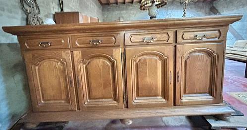 Massieve eiken dressoir-landelijke stijl, Huis en Inrichting, Kasten | Dressoirs, Zo goed als nieuw, Eikenhout, Ophalen