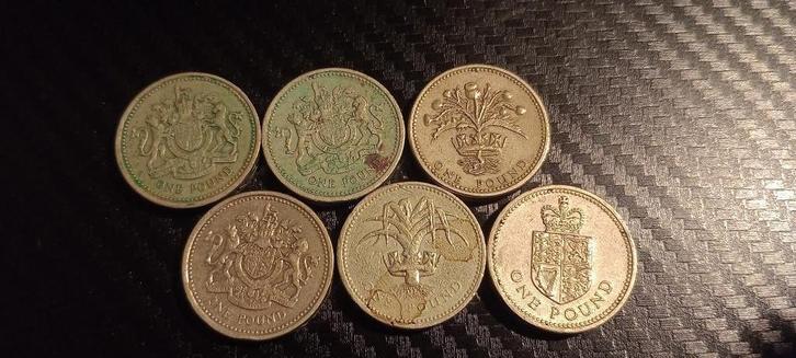 Set van 6 munten van 11 pond - een pond Verenigd Koninkrijk,, Postzegels en Munten, Munten | Europa | Niet-Euromunten, Losse munt
