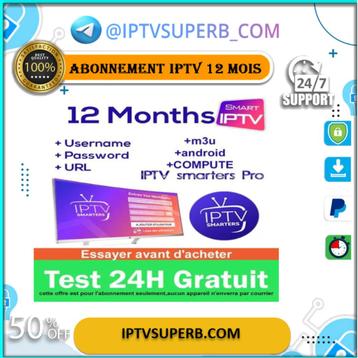 ABONNEMENT IPTV PREMIUM 4K / 100% PLAISIR VISUEL  beschikbaar voor biedingen