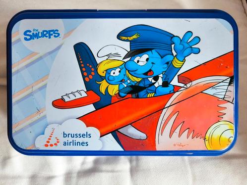 Smurfen, koffer van smurfen en smurfen van Brussels Airlines, Verzamelen, Stripfiguren, Zo goed als nieuw, Smurfen, Ophalen of Verzenden