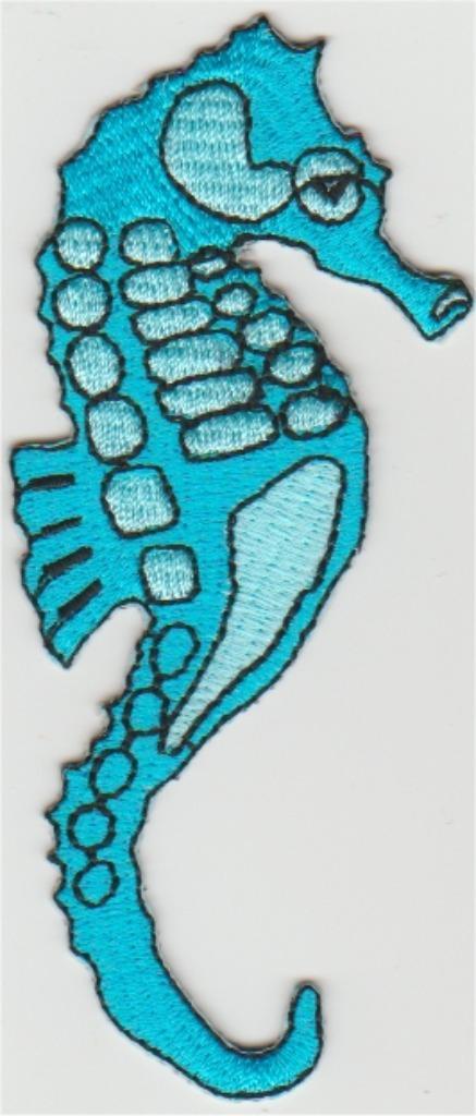 Zeepaardje stoffen opstrijk patch embleem #1, Verzamelen, Stickers, Nieuw, Verzenden