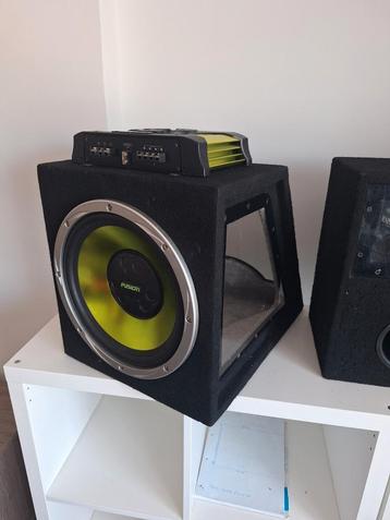 Fusion subwoofer + versterker beschikbaar voor biedingen