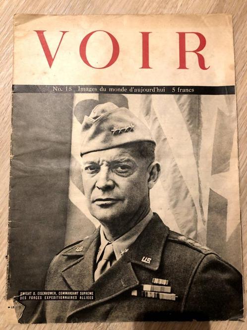 WW2 magazine VOIR met General Eisenhower, Verzamelen, Militaria | Tweede Wereldoorlog, Landmacht, Boek of Tijdschrift, Ophalen of Verzenden