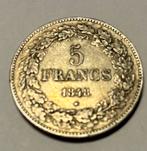 5 francs 1848 Leopold Premier Roi des Belges, Enlèvement ou Envoi, Monnaie en vrac, Argent, Argent