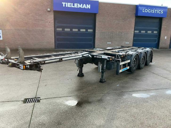 2015 D-TEC Flexitrailer Containerchassis oplegger, Auto's, Vrachtwagens, Bedrijf, Aanhangers en Opleggers, Overige brandstoffen
