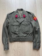 Belghische militaire jas A.B.L. 1967 - infanterie - BEGETEX, Ophalen of Verzenden, Zo goed als nieuw, Maat 48/50 (M), Groen