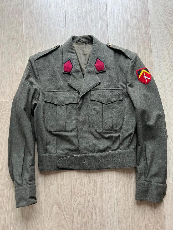 Veste militaire belge A.B.L. 1967 - infanterie - BEGETEX, Vêtements | Hommes, Vestes | Hiver, Comme neuf, Taille 48/50 (M), Vert