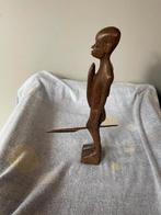 palissander beeld krijger met speer, Antiek en Kunst, Ophalen of Verzenden