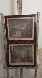 Deux gravures avec des dictons français - Parfait Augrand, Antiquités & Art, Art | Eaux-fortes & Gravures, Enlèvement ou Envoi