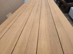Tuintafel 270 cm- Teak blad met wit aluminium frame, Ophalen, Nieuw, Aluminium