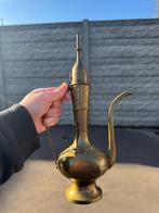 Gelekoper Vintage geëtste koperen koffie- of theepotten, Ophalen of Verzenden, Huis en Inrichting