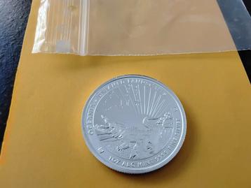 CROCODILE OCEANIA ZILVEREN MUNT 1 OUNCE  beschikbaar voor biedingen