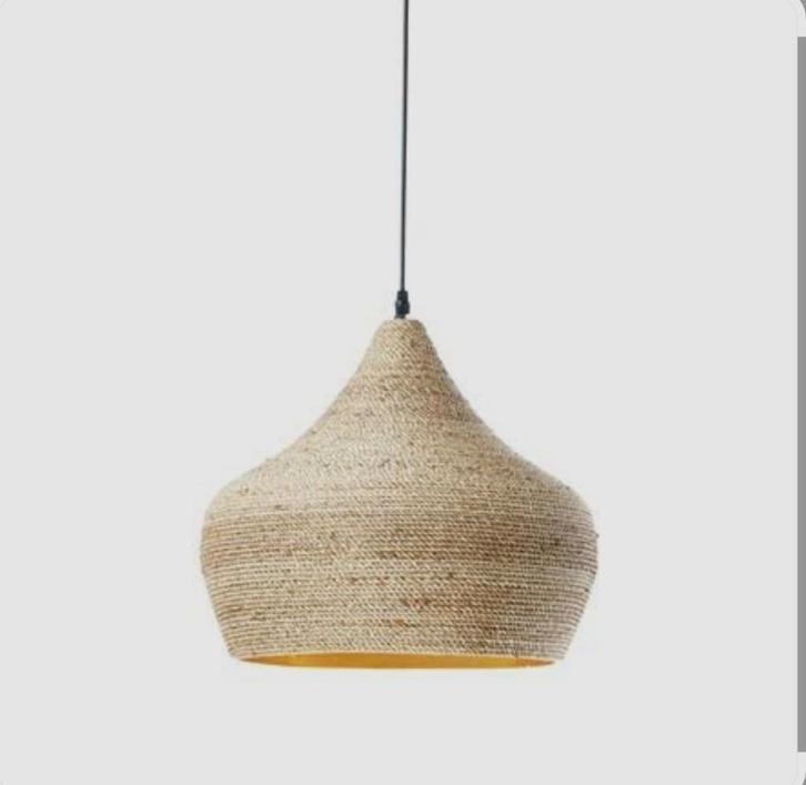 Luminaire NEUF en chanvre tressé, Maison & Meubles, Lampes | Suspensions, Neuf, 75 cm ou plus, Bois, Autres matériaux, Enlèvement