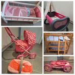 poppenmeubels, poppenspullen.Wieg, stapelbed, bed, buggy,.., Kinderen en Baby's, Ophalen, Gebruikt