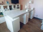 Manicure Tafel witte marmer, Huis en Inrichting, Bureaus, Zo goed als nieuw, Elektrisch, Ophalen, Bureau