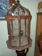 Antiek houten vogels kooi, Dieren en Toebehoren, Ophalen, Zo goed als nieuw