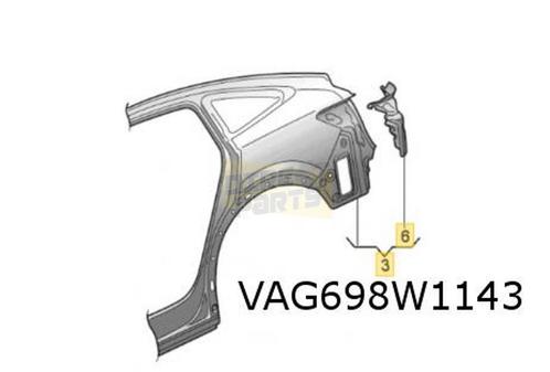 Audi Q4 e-tron (5/21-) achterzijpaneel Links (Sportback) Ori, Autos : Pièces & Accessoires, Carrosserie & Tôlerie, Garde-boue