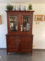 Massieve houten Vitrine kast Grange, Huis en Inrichting, Kasten | Vitrinekasten, Ophalen