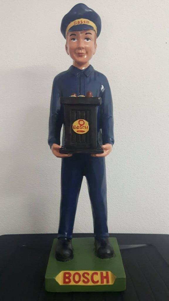 Bosch accu of bougie reclame toonbank beeld mancave garage, Verzamelen, Beelden en Beeldjes, Zo goed als nieuw, Overige typen